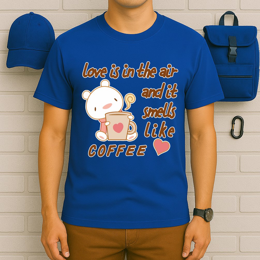 Love Is In The Air And It Smells Like Coffee Teddy Bear T-Shirt