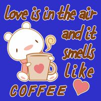 Love Is In The Air And It Smells Like Coffee Teddy Bear Zip Tote Bag