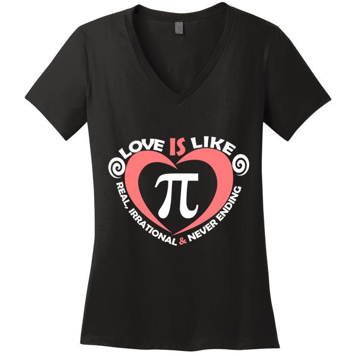 Love Is Like  PI Women's V-Neck T-Shirt
