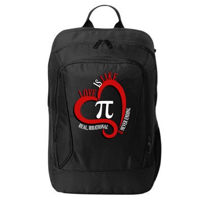 Love Is Like Pi Real Irrational Never Ending City Backpack