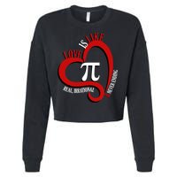 Love Is Like Pi Real Irrational Never Ending Cropped Pullover Crew