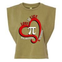 Love Is Like Pi Real Irrational Never Ending Garment-Dyed Women's Muscle Tee