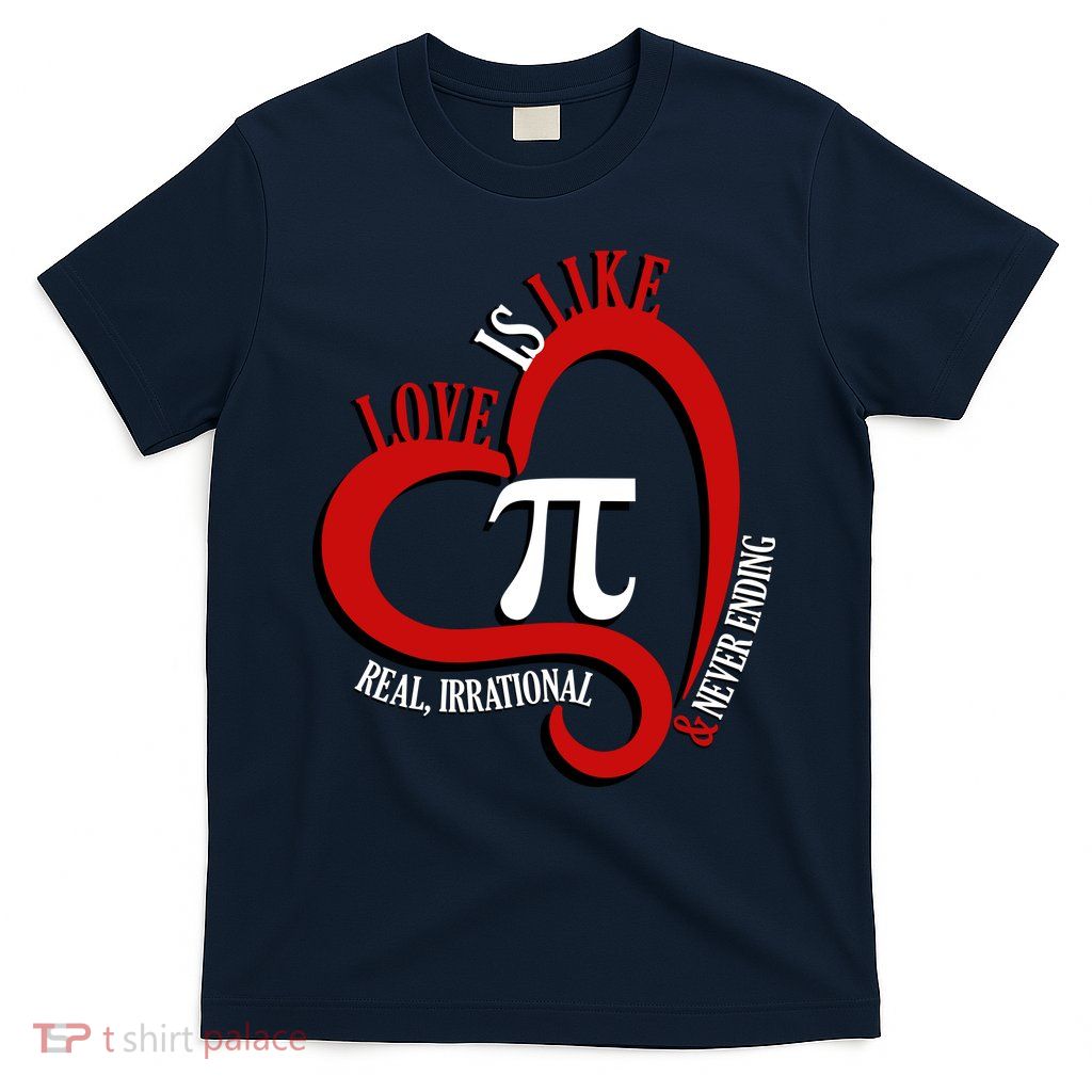 Love Is Like Pi Real Irrational Never Ending T-Shirt