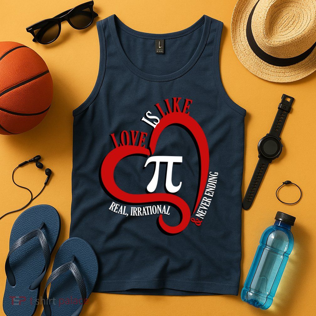 Love Is Like Pi Real Irrational Never Ending Tank Top