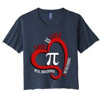 Love Is Like Pi Real Irrational Never Ending Crop Top