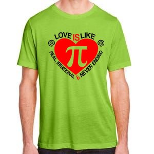 Love Is Like Pi Valentines Adult ChromaSoft Performance T-Shirt