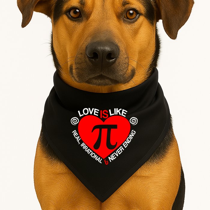 Love Is Like Pi Valentines USA-Made Doggie Bandana