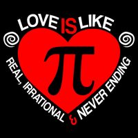 Love Is Like Pi Valentines USA-Made Doggie Bandana