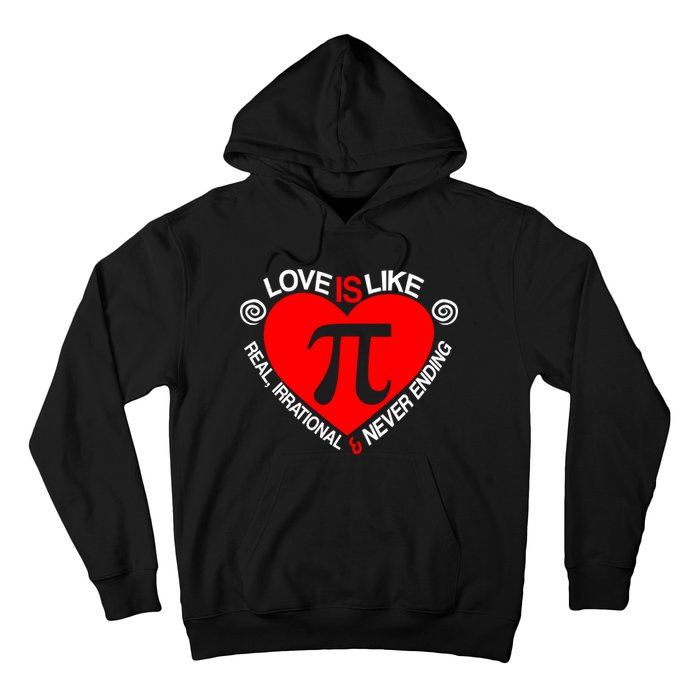 Love Is Like Pi Valentines Hoodie