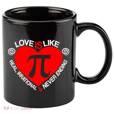 Love Is Like Pi Valentines 11oz C Handle Ceramic Mug