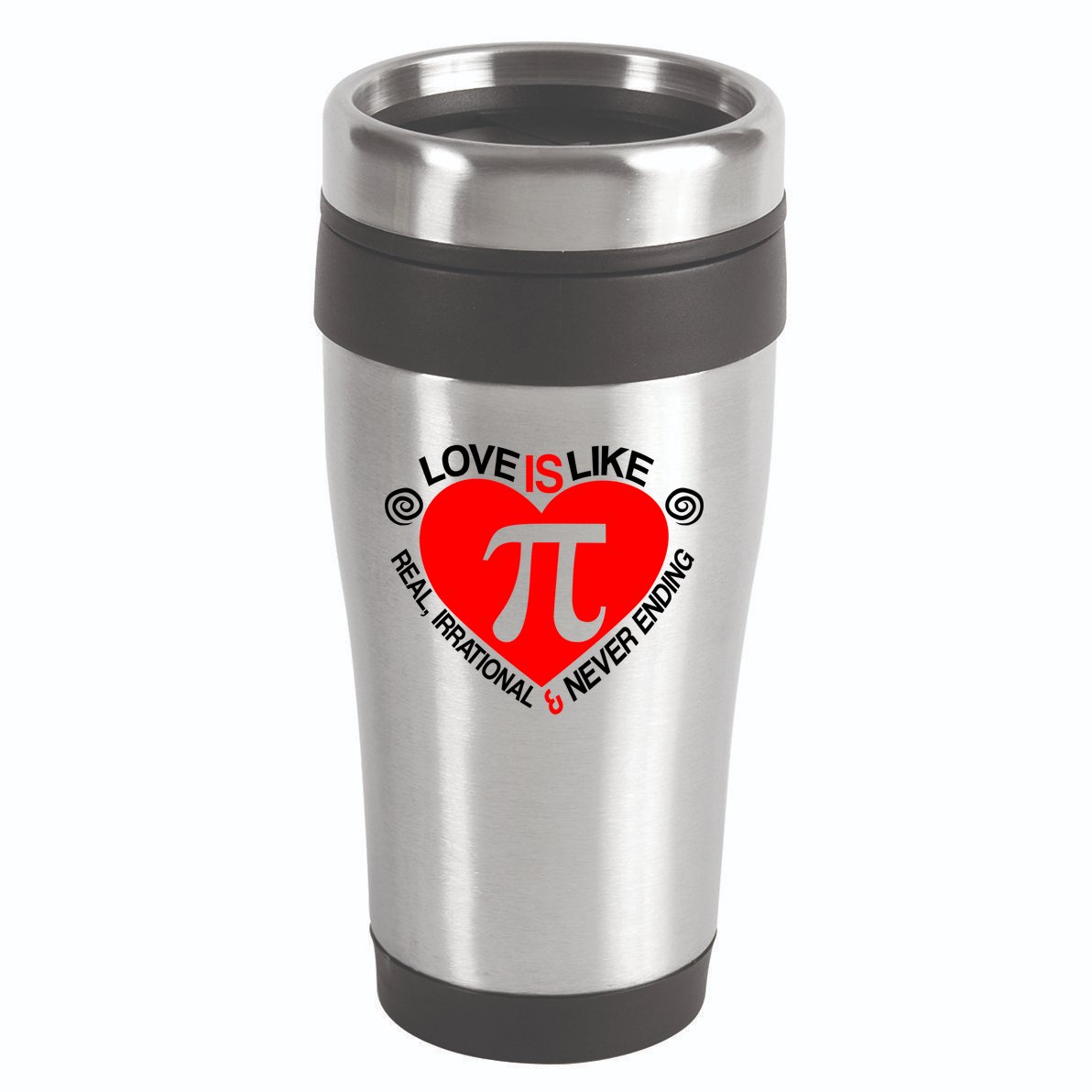 Love Is Like Pi Valentines 16oz Travel Tumbler