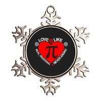 Love Is Like Pi Valentines Metallic Star Ornament