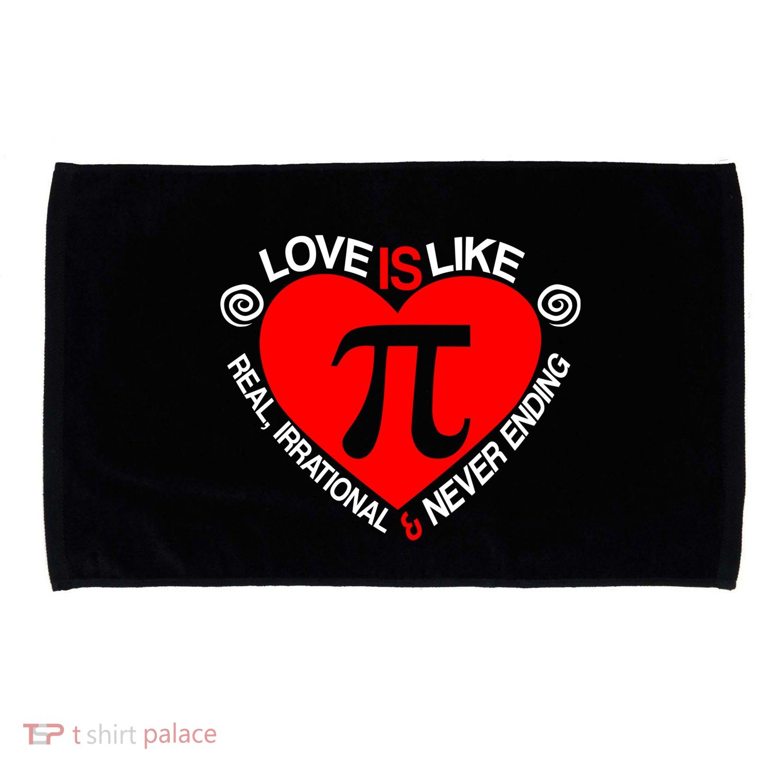 Love Is Like Pi Valentines Microfiber Hand Towel