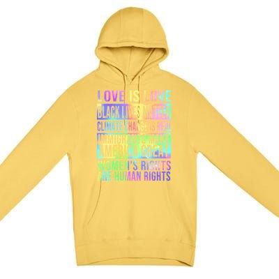 Love Is Love Black Lives Matter Premium Pullover Hoodie