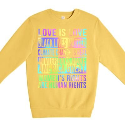 Love Is Love Black Lives Matter Premium Crewneck Sweatshirt