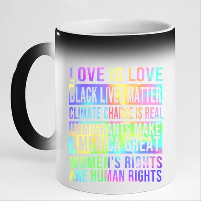 Love Is Love Black Lives Matter 11oz Black Color Changing Mug