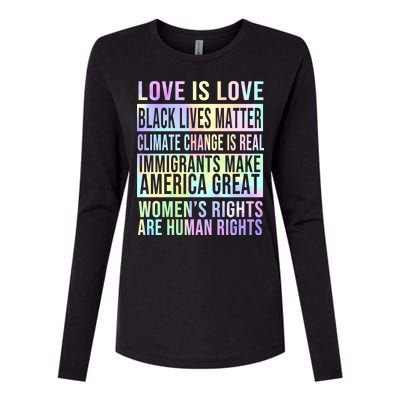 Love Is Love Black Lives Matter Womens Cotton Relaxed Long Sleeve T-Shirt