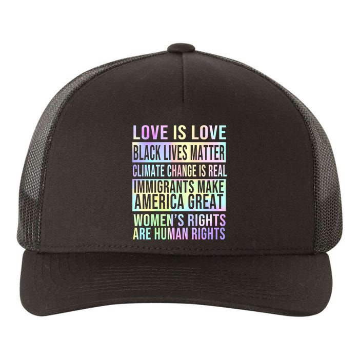 Love Is Love Black Lives Matter Yupoong Adult 5-Panel Trucker Hat