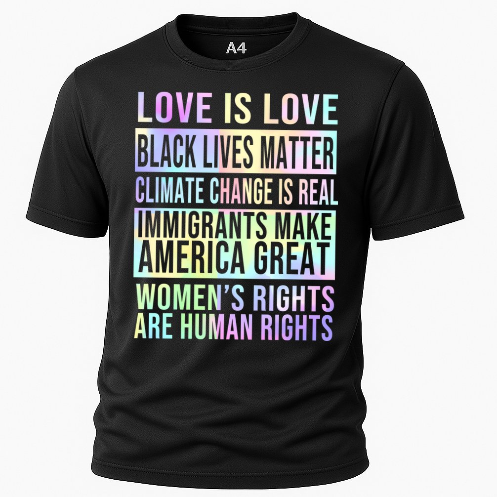 Love Is Love Black Lives Matter Cooling Performance Crew T-Shirt