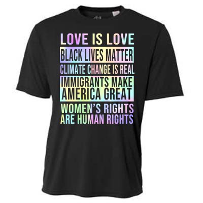 Love Is Love Black Lives Matter Cooling Performance Crew T-Shirt