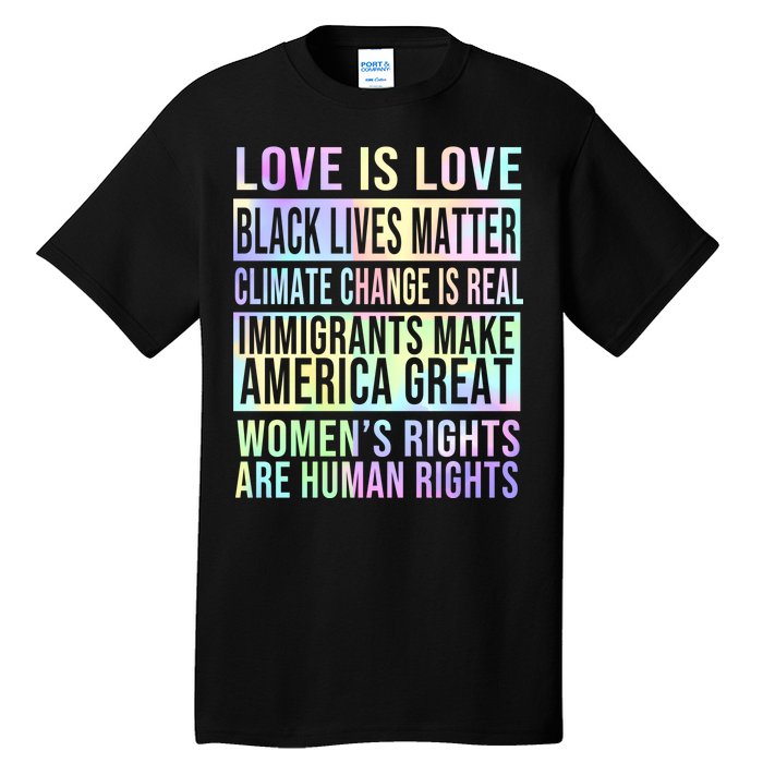 Love Is Love Black Lives Matter Tall T-Shirt