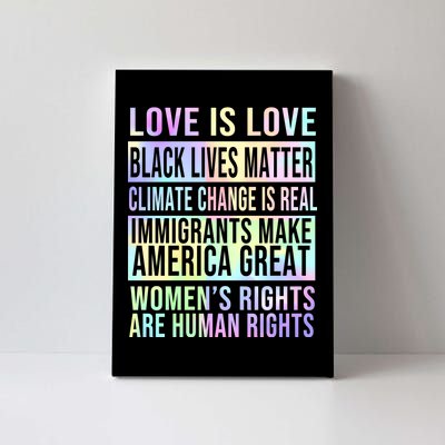 Love Is Love Black Lives Matter Canvas