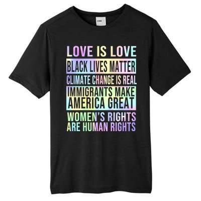 Love Is Love Black Lives Matter Tall Fusion ChromaSoft Performance T-Shirt