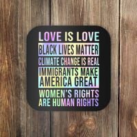 Love Is Love Black Lives Matter Coaster