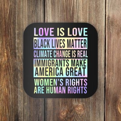 Love Is Love Black Lives Matter Coaster