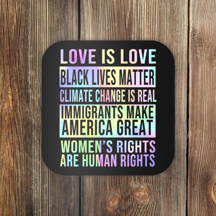 Love Is Love Black Lives Matter Coaster