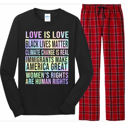 Love Is Love Black Lives Matter Long Sleeve Pajama Set