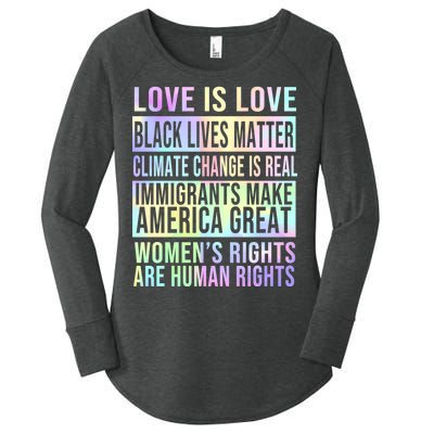 Love Is Love Black Lives Matter Women's Perfect Tri Tunic Long Sleeve Shirt