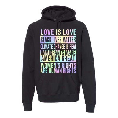 Love Is Love Black Lives Matter Premium Hoodie