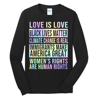 Love Is Love Black Lives Matter Tall Long Sleeve T-Shirt