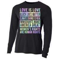 Love Is Love Black Lives Matter Cooling Performance Long Sleeve Crew