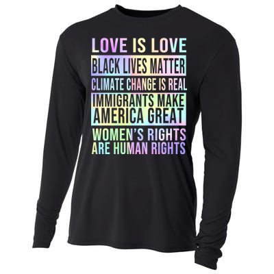 Love Is Love Black Lives Matter Cooling Performance Long Sleeve Crew