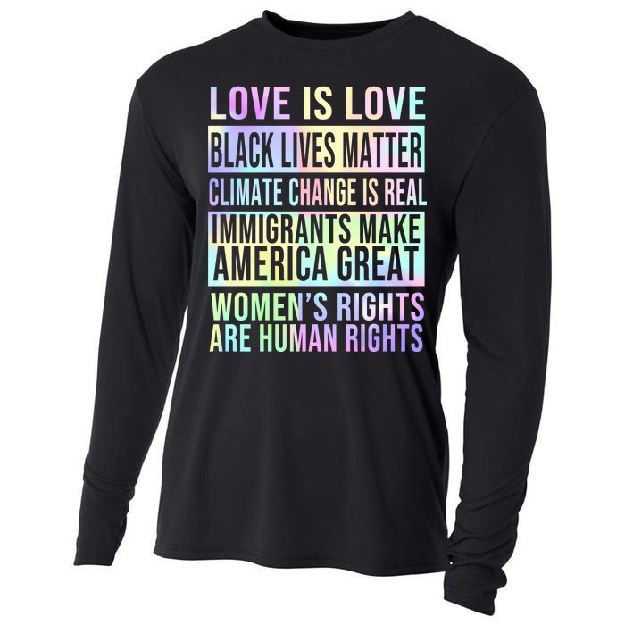 Love Is Love Black Lives Matter Cooling Performance Long Sleeve Crew