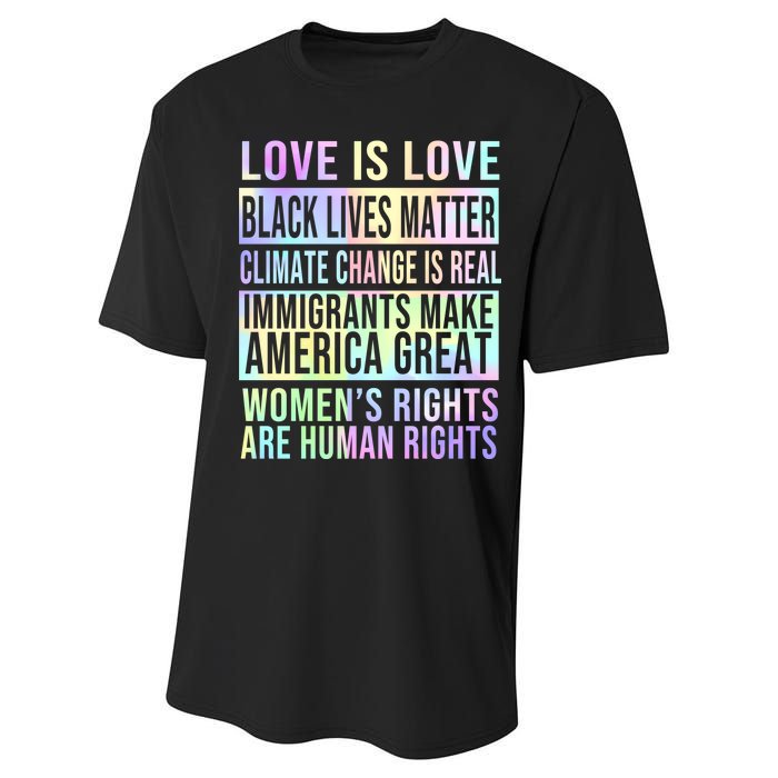 Love Is Love Black Lives Matter Performance Sprint T-Shirt