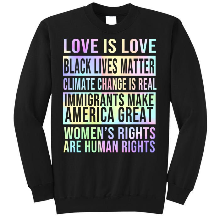 Love Is Love Black Lives Matter Tall Sweatshirt