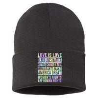 Love Is Love Black Lives Matter Sustainable Knit Beanie