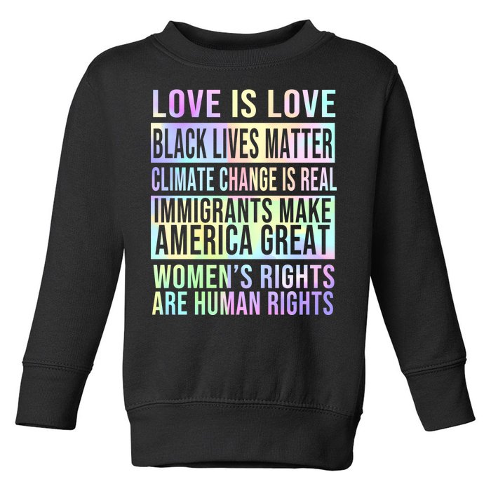 Love Is Love Black Lives Matter Toddler Sweatshirt