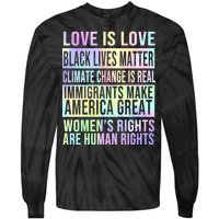 Love Is Love Black Lives Matter Tie-Dye Long Sleeve Shirt