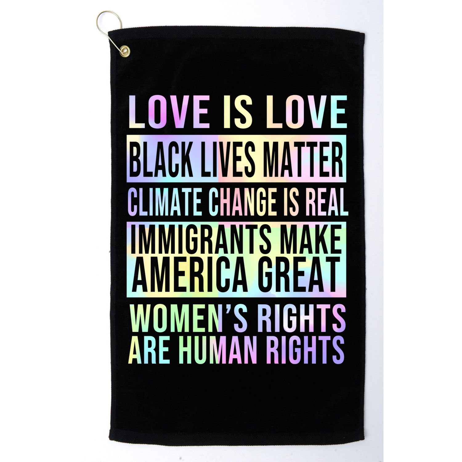 Love Is Love Black Lives Matter Golf Towel