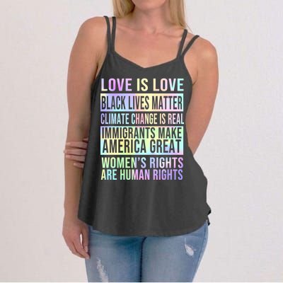 Love Is Love Black Lives Matter Women's Strappy Tank