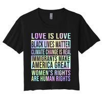 Love Is Love Black Lives Matter Women's Crop Top Tee