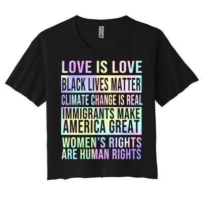 Love Is Love Black Lives Matter Women's Crop Top Tee