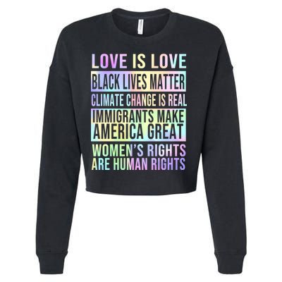 Love Is Love Black Lives Matter Cropped Pullover Crew