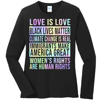 Love Is Love Black Lives Matter Ladies Long Sleeve Shirt