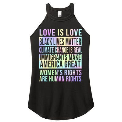 Love Is Love Black Lives Matter Women's Perfect Tri Rocker Tank