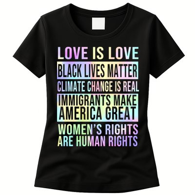 Love Is Love Black Lives Matter Womens T-Shirt
